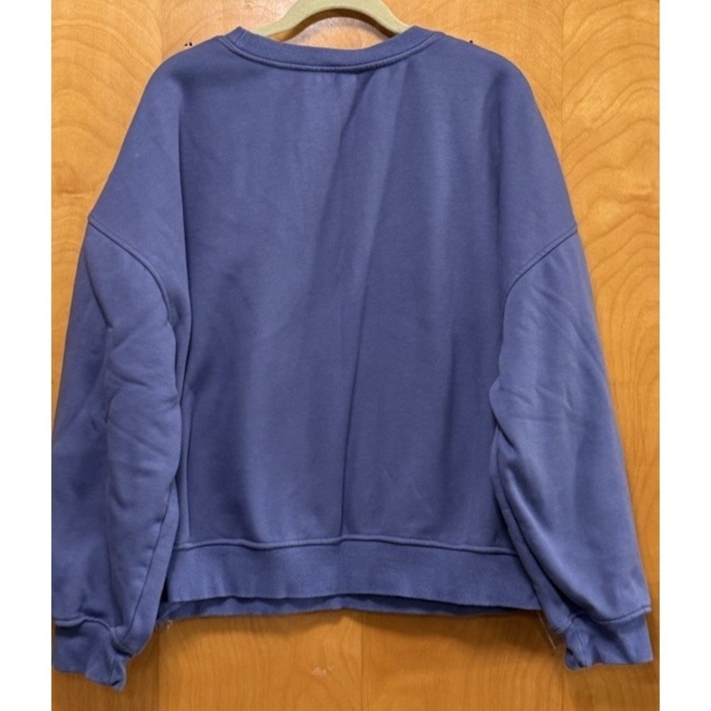 Altar'd State Do What Makes You Happy Fleece Lined Oversized Sweatshirt Purple L - Picture 3 of 11